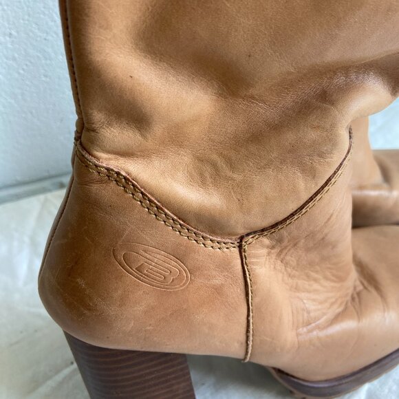 Vintage Bongo Leather Y2K Stacked Heel Lug Sole Boots - Picture 2 of 4